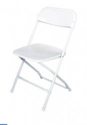 White foldable chairs